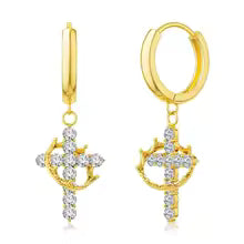 Crown in Cross Earrings